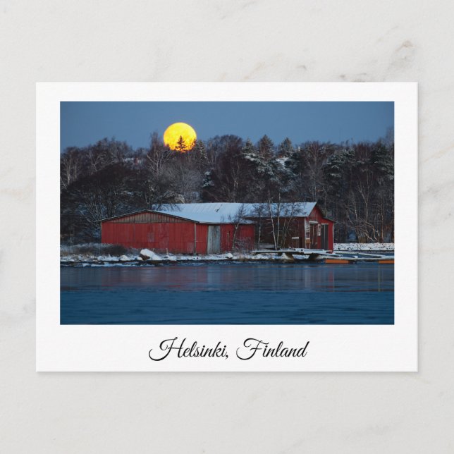Postale Maison en bois rouge à Helsinki, Finlande carte po (Devant)