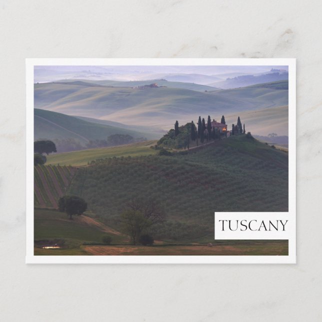 Postale Maison en Toscane dans le matin brouillard carte p (Devant)
