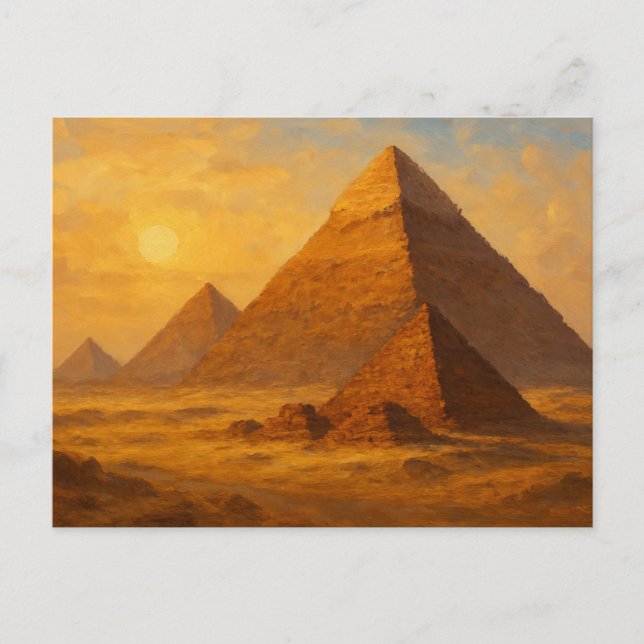Postale Majestic Pyramids Desert Sun Egyptian Carte postal (Devant)