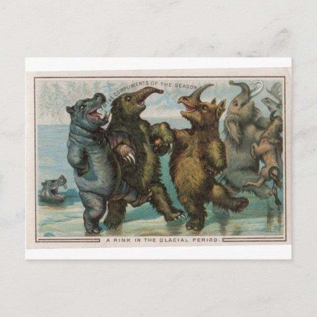 Postale Mammouths de la carte de Noël (Devant)