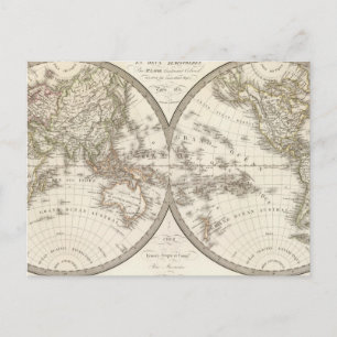 Postale Mappemonde - Carte du monde