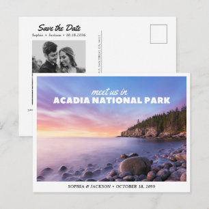 Postale Mariage au parc national d'Acadia, carte de sauveg