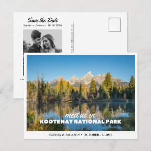 Postale Mariage au parc national de Kootenay, carte de sau