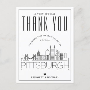 Postale Mariage de Pittsburgh   Merci de venir ! Carte pos