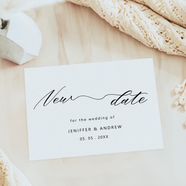 Postale Mariage De Script Élégant Modifier La Carte Postal (Créateur téléchargé)