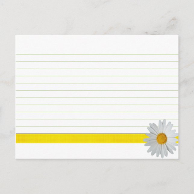 Postale Mariage Recette Carte Bright Daisy (Devant)