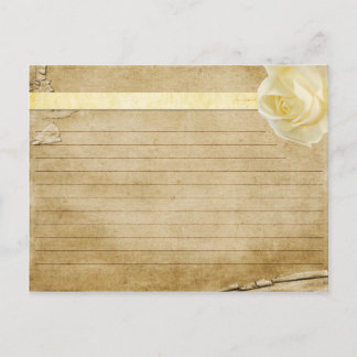 Postale Mariage Recette Carte Rose de crème Vintage