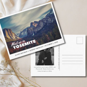 Postale Mariage vintage Yosemite Enregistrer la date Carte