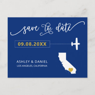 Postale Marine California Wedding Enregistrer la carte pos