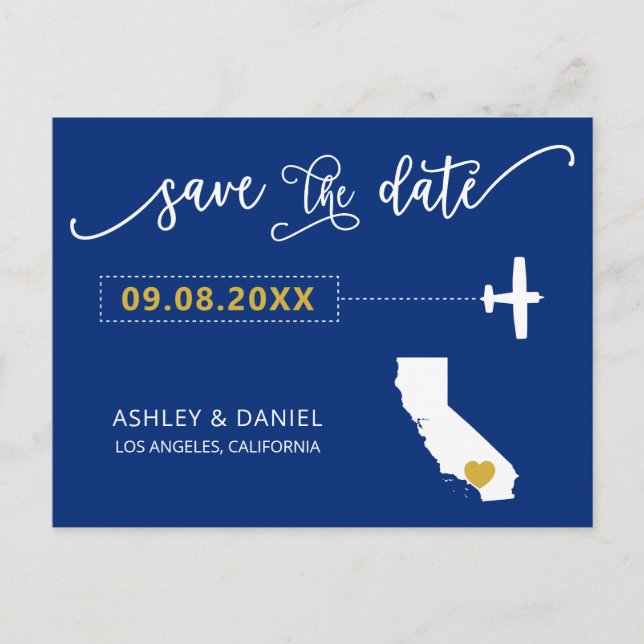 Postale Marine California Wedding Enregistrer la carte pos (Devant)