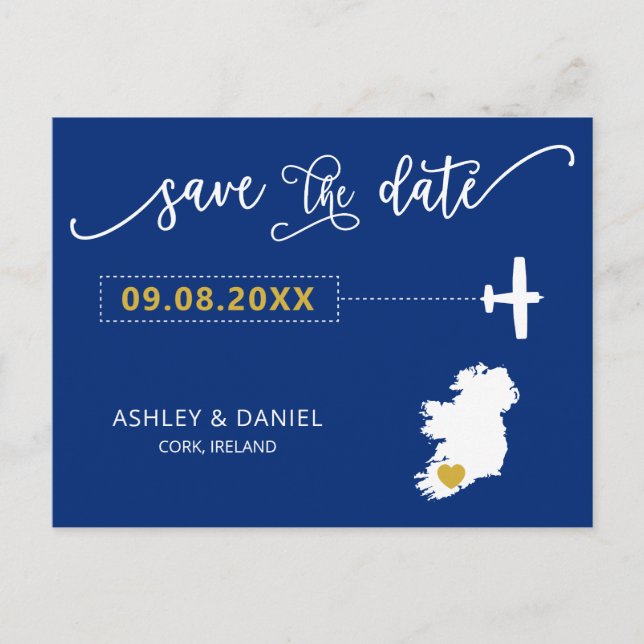 Postale Marine Irlande Mariage Enregistrer la carte des da (Devant)