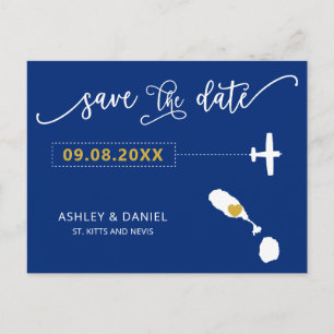 Postale Marine Kitts et Nevis Mariage Enregistrer la carte