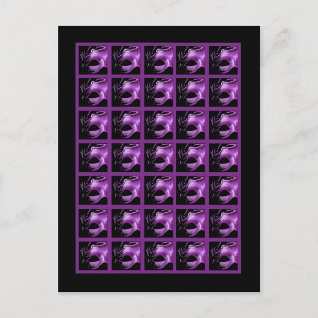 Postale Marqueurs de carte de bingo Sweet 16 violet Lilac  (Devant)