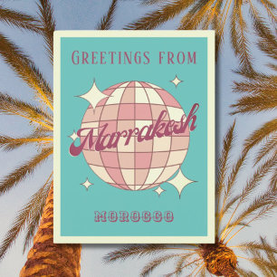 Postale Marrakech Maroc vacances Retro Vintage Carte posta