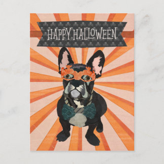 Postale MASQUERADE FRANÇAIS BULLDOG HALLOWEEN Carte postal