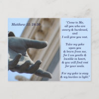 Matthieu 11 28 30 Carte mémoire de l'écriture