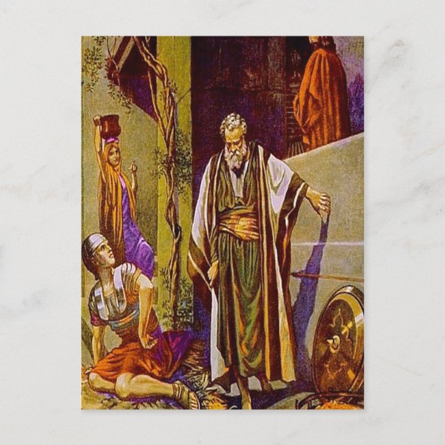 Postale Matthieu 26:69-75 Pierre Denies Jésus carte postal (Devant)