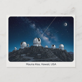 Postale Mauna Kea Hawaii USA Observation des étoiles Carte