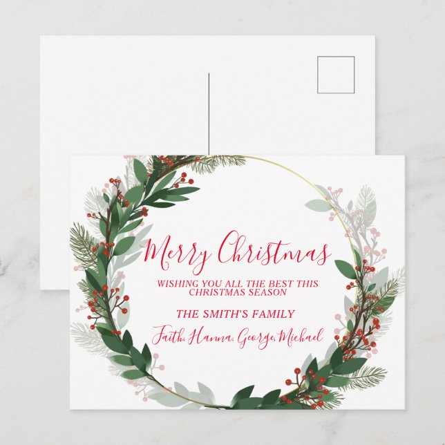 Postale Meilleurs voeux cette saison Joyeux Noël Carte pos (Devant / Derrière)