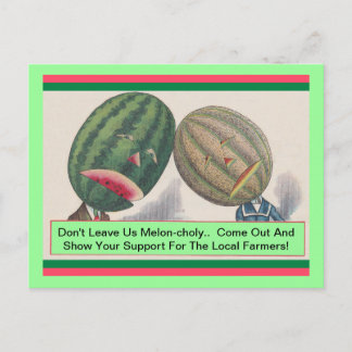Postale Melons ANTHROPOMORPHIQUES Pun Produire CARTE POSTA