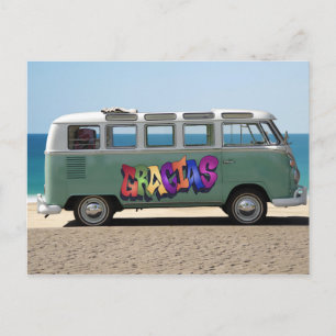 Postale Merci avec un Graffiti Gracias sur une carte posta