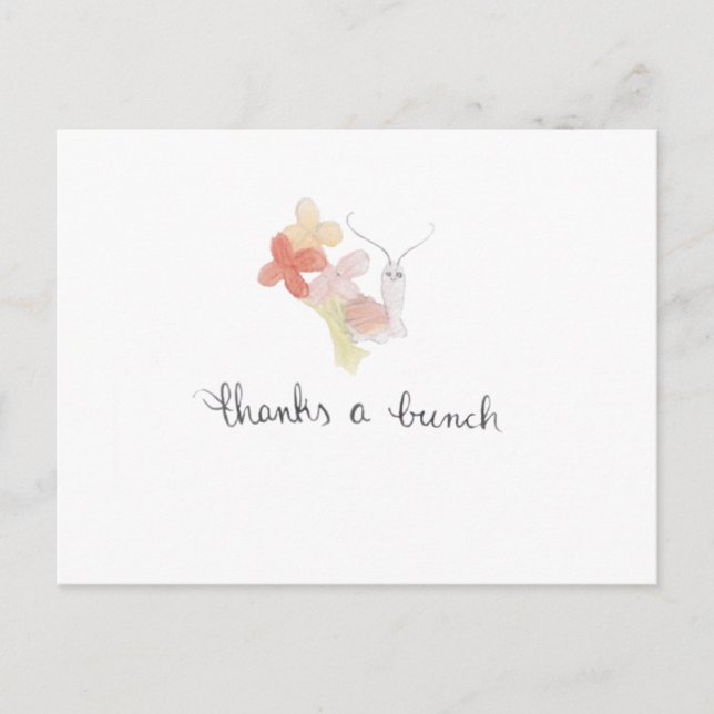 Postale Merci beaucoup escargot Carte de remerciement (Devant)