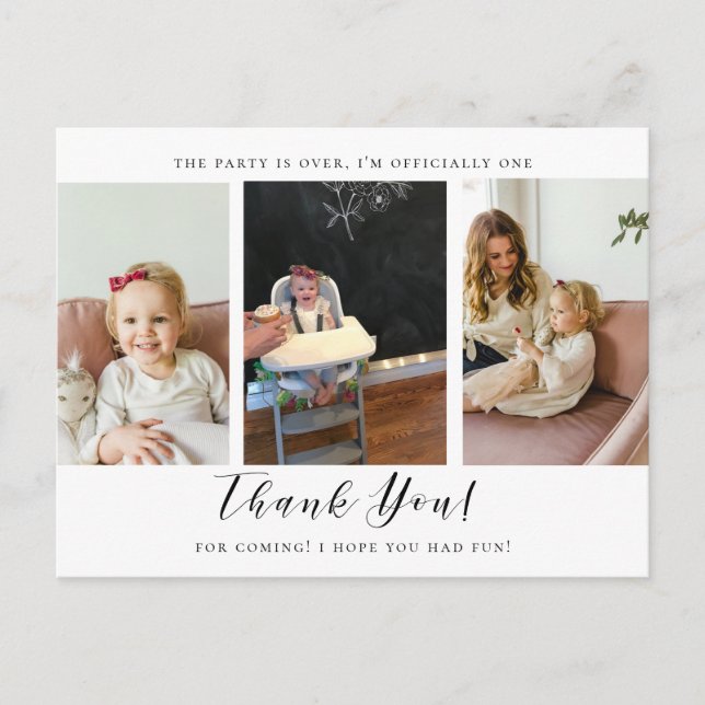 Postale Merci photo Premier Carte photo d'anniversaire (Devant)