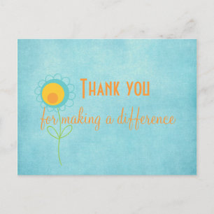 Postale Merci pour faire une carte de soumission différent