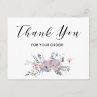 Merci pour votre carte d'ordre