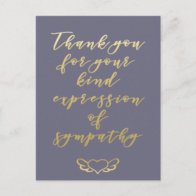 Postale Merci pour votre expression de sympathie Carte pos (Devant)