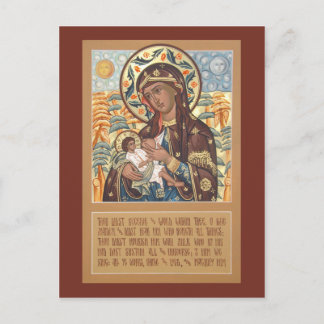 Postale Mère de Dieu, la carte de prière du Lait