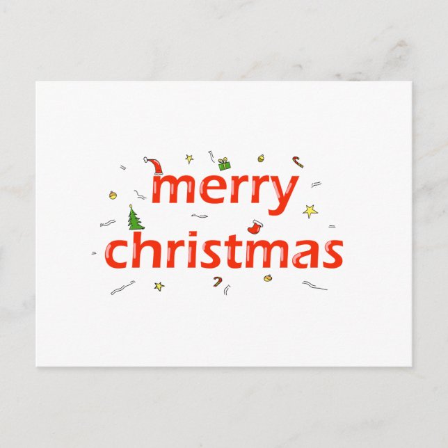 POSTALE MERRY CHRISTMAS GREETING CARTE (Devant)