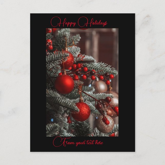 Postale Message personnalisé carte de Noël (Devant)