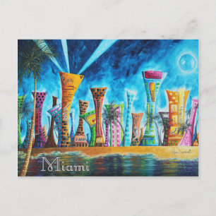 Postale Miami South Beach Florida Pop Art Travel Carte pos