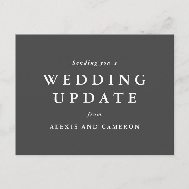 Postale Mise à jour du mariage modifier la date carte post (Devant)