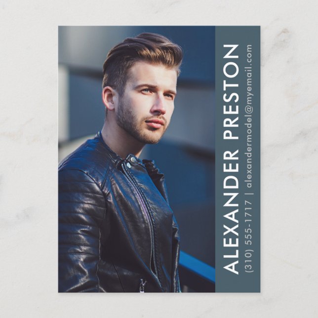 Postale Modèle Acteur Carte photo Comp bleu AP carte posta (Devant)