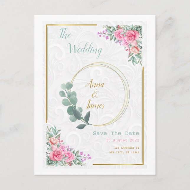 Postale Modèle de carte mariage (Devant)