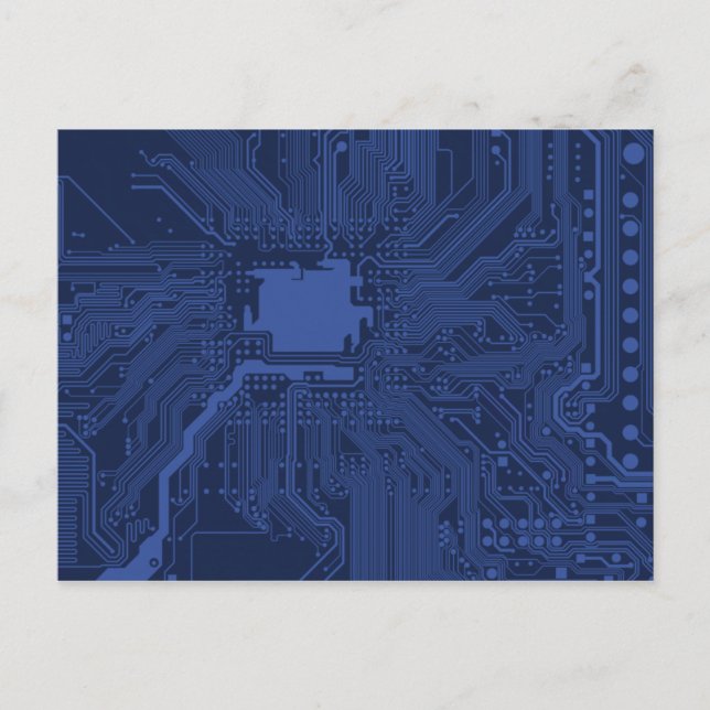 Postale Modèle de carte mère Blue Geek (Devant)
