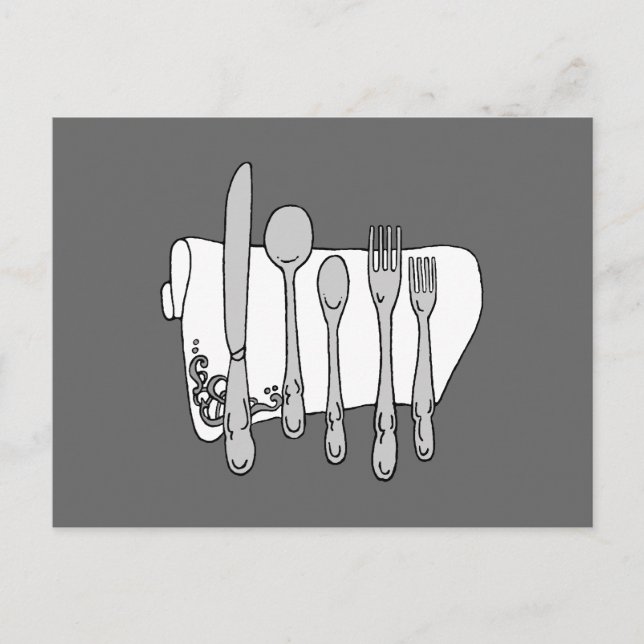 Postale Modèle de la carte de recette personnalisée Silver (Devant)