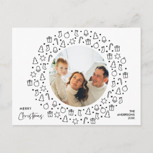 Postale Moderne Romantique Carte de vœux de Noël Famille
