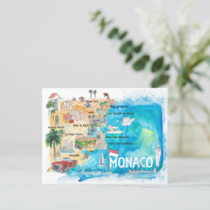 Postale Monaco Monte Carlo Carte illustrée avec des monume