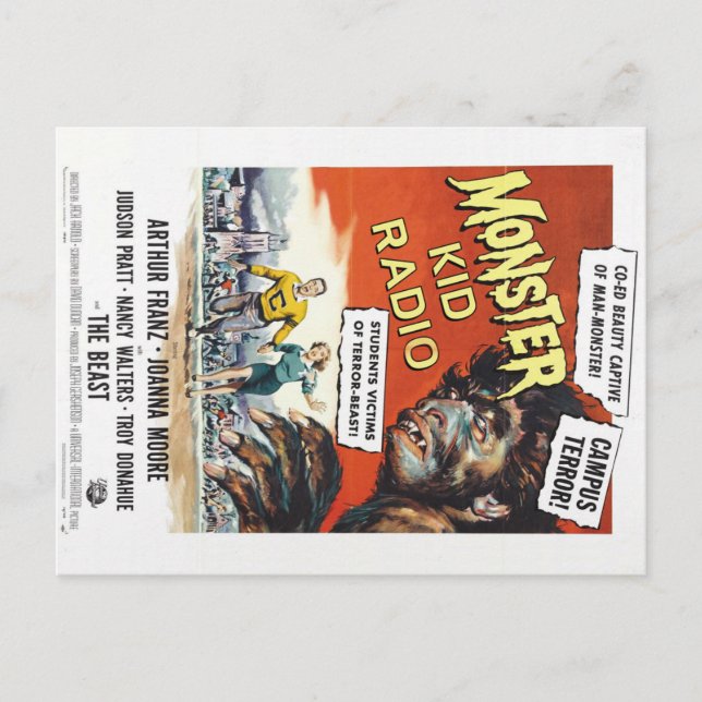Postale Monstres de collège de Monster Kid Radio carte pos (Devant)