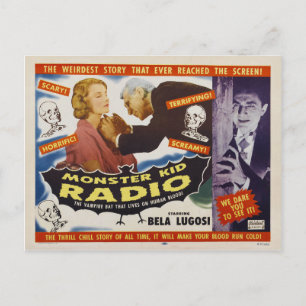 Postale Monstres de vampire de Monster Kid Radio carte pos