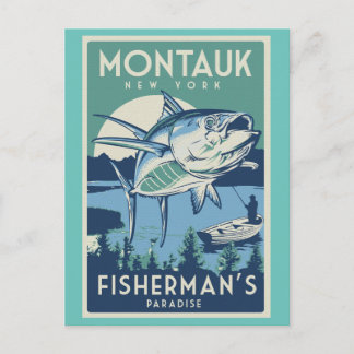 Postale Montauk New York paradis des pêcheurs Carte postal