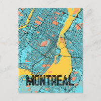 Montréal QC Carte de la ville du Canada Carte post