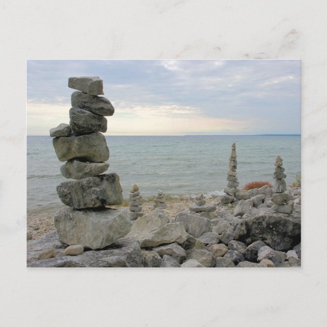 Postale Monuments rocheux de l'île Mackinac, MI - Carte po (Devant)