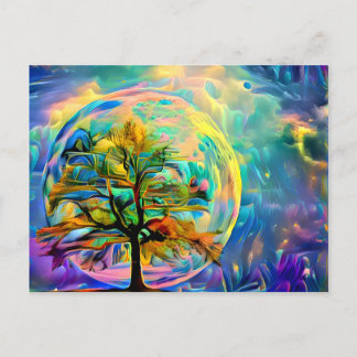 Postale Moon Tree Meadow PERSONNALISÉ Carte pour notes PRO