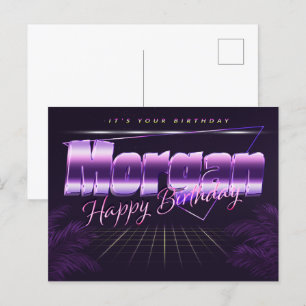 Postale Morgan Name Prénom Anniversaire de la carte postal
