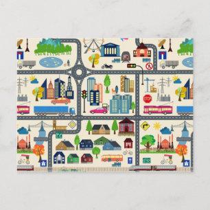 Postale Motif de carte de ville