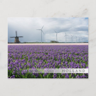 Postale Moulin traditionnel et moderne, carte Holland bar